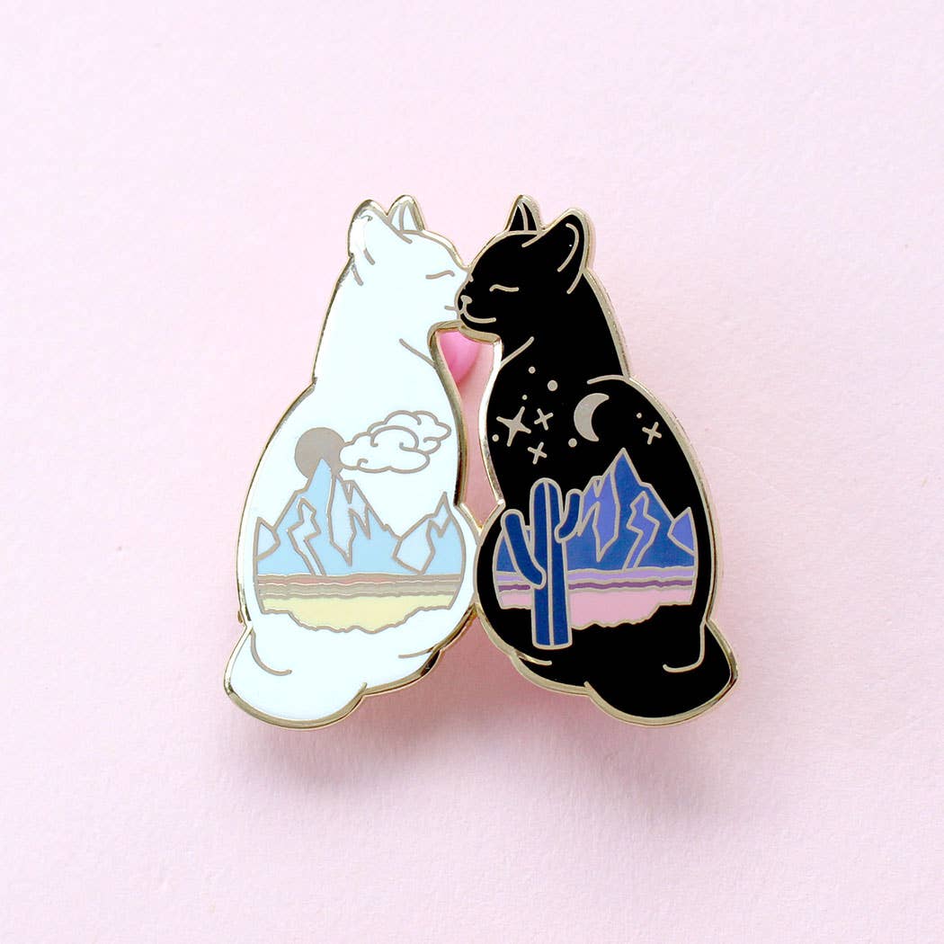 Desert Cats Enamel Pin