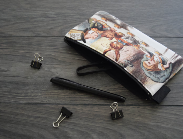 Alice in wonderland - lewis carroll -lined twill pencil case