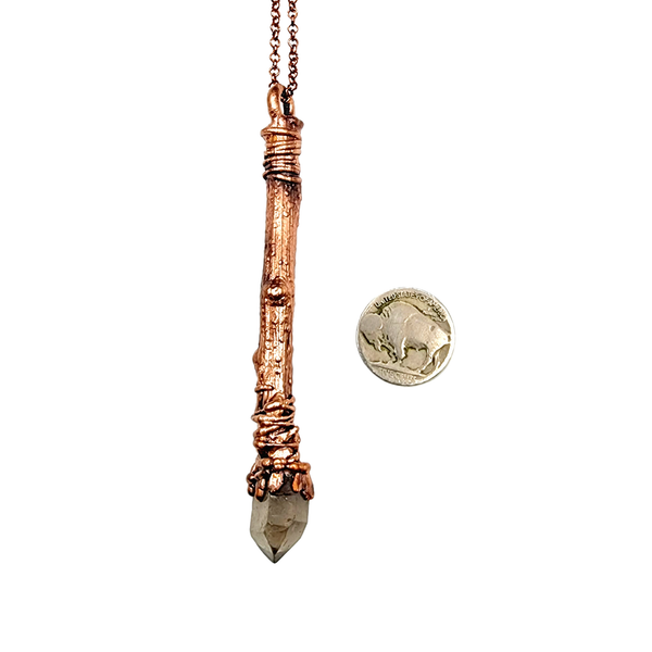 Sticks & Stones - Smoky Quartz Wand Necklace