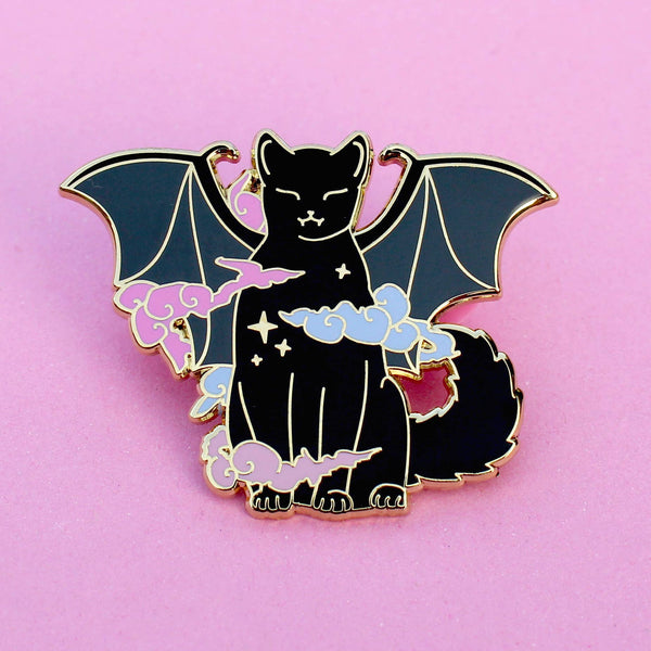 Vampire Cat Enamel Pin  - Halloween Collection