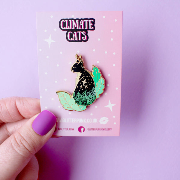 Earth Cat Enamel Pin