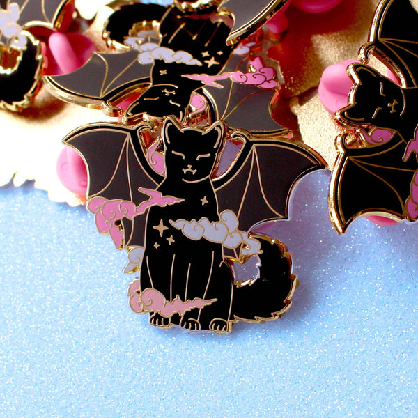 Vampire Cat Enamel Pin  - Halloween Collection