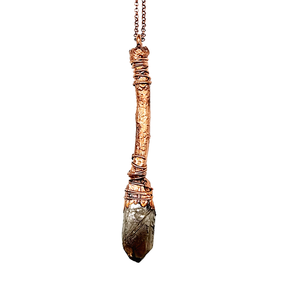 Sticks & Stones - Smoky Quartz Wand Necklace