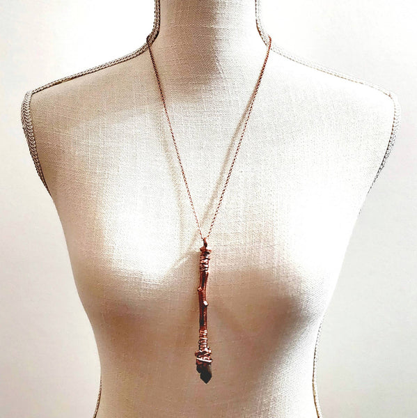 Sticks & Stones - Smoky Quartz Wand Necklace