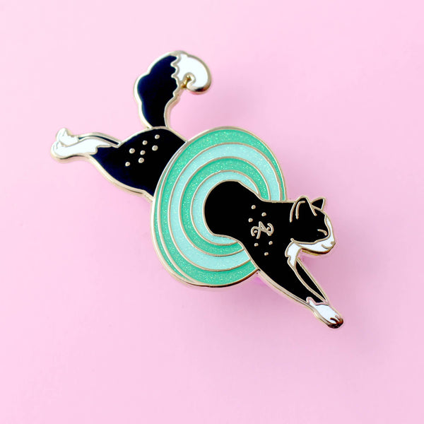 Space Portal Cat Enamel Pin – Cosmic Cats Collection