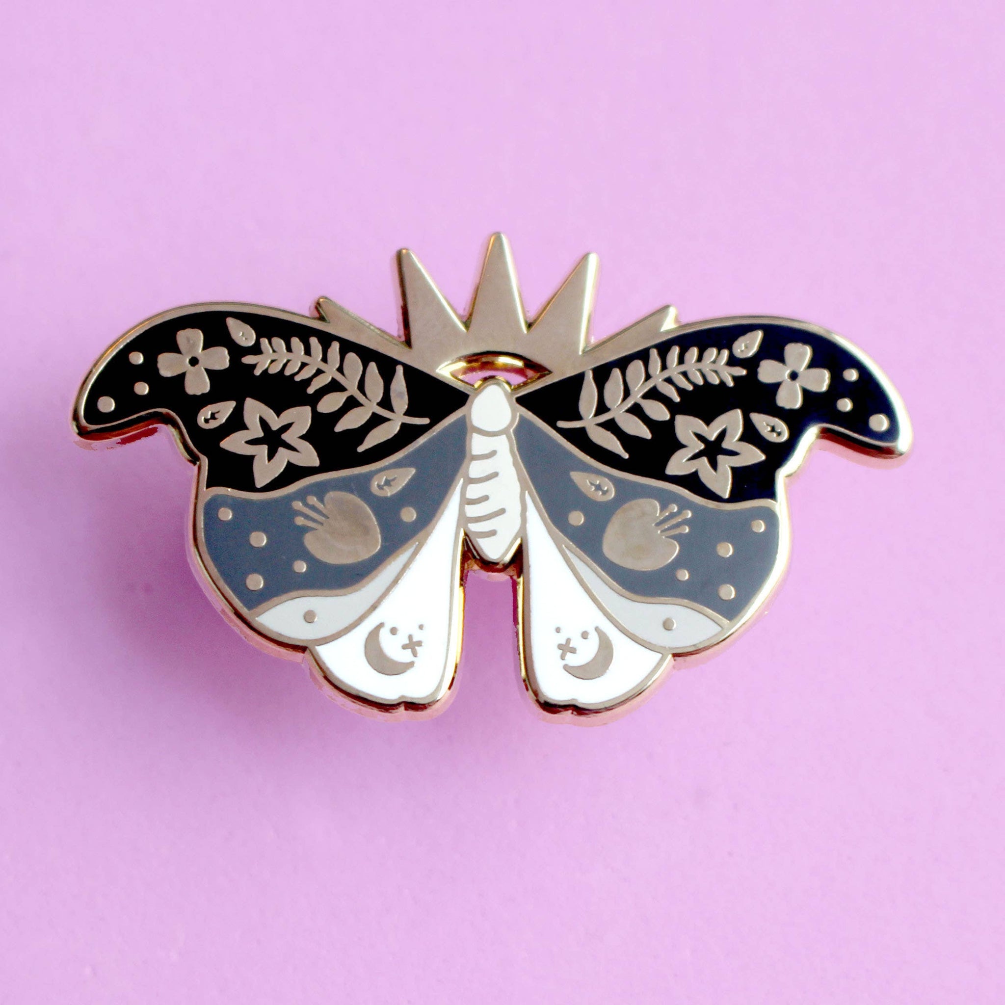 Moth enamel pin