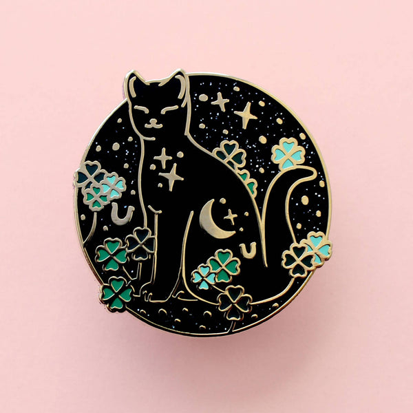 Good Luck Cat Enamel Pin