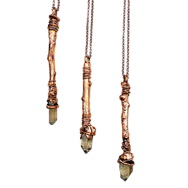 Sticks & Stones - Smoky Quartz Wand Necklace