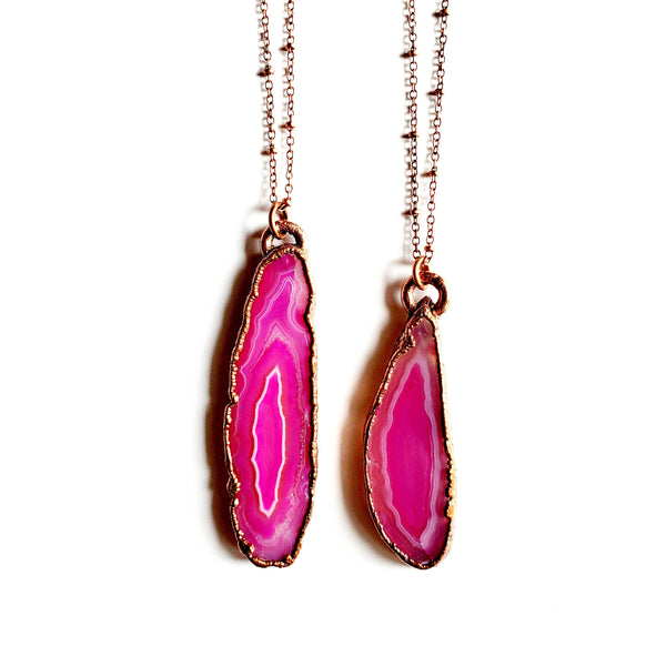 Pink Agate Necklace