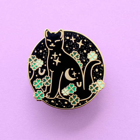 Good Luck Cat Enamel Pin