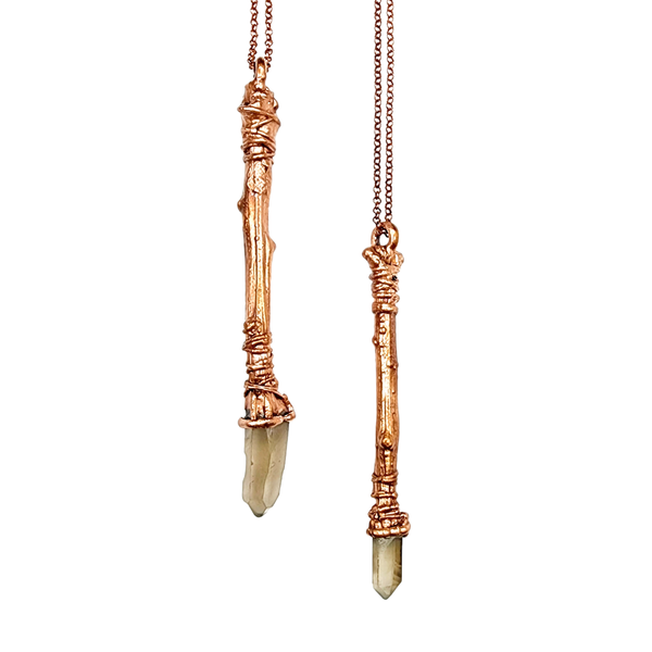 Sticks & Stones - Smoky Quartz Wand Necklace