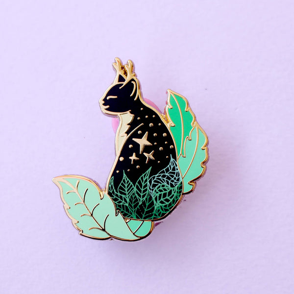 Earth Cat Enamel Pin