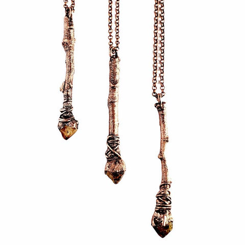 Sticks & Stones - Citrine Wand Necklace