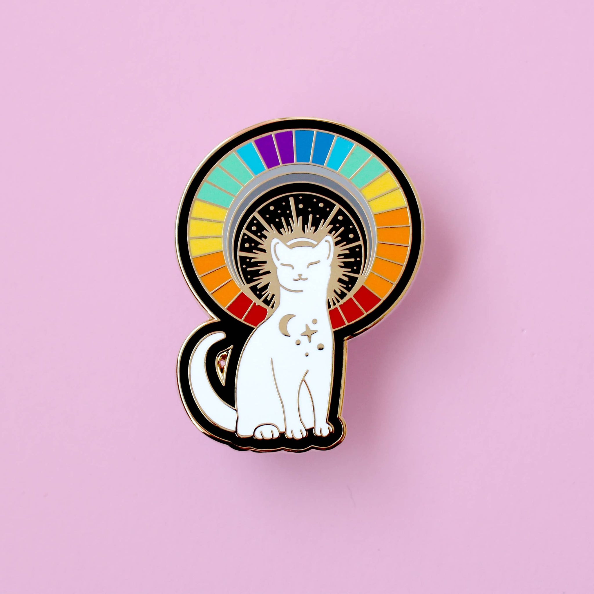 Rainbow Cat Enamel Pin