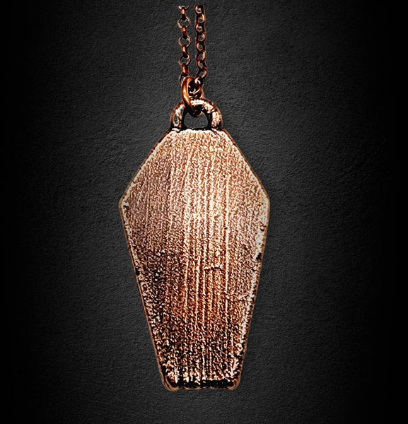 Fossilized Palm Wood Coffin Necklace