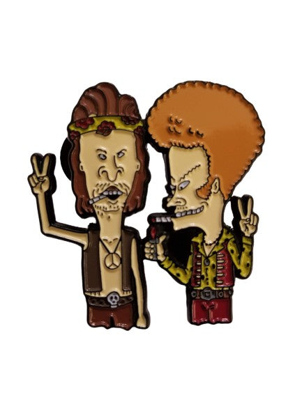 Hippie Beavis and Butthead Pin